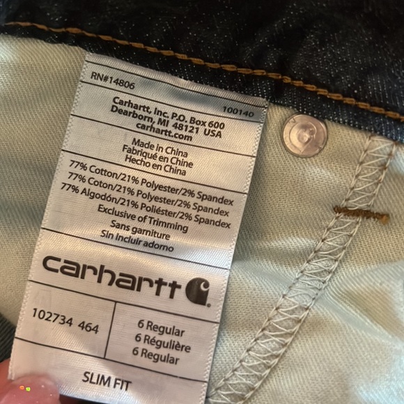 Carhartt Layton Slim Fit Skinny Leg Jeans 6 Regular - Picture 13 of 14